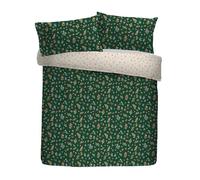 Fusion Nelly Parure de lit 100% Polyester recyclé, Super King 260 x 220 cm, Vert, Motif Floral Pinsonic Ditsy, 2 taies d'oreiller