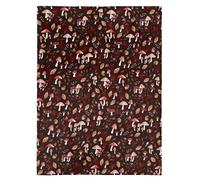 Fusion Plaid Polaire Polyester Recy hocolat 120 x 150 cm Collection Woodland Dreams Motif Floral Adulte