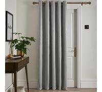 Fusion - Rideau Simple argenté 168 x 214 cm - 1 Panneau - Rideau à œillets argenté - Rideau Thermique pour Chambre/Salon - Rideau et drapé Gris Clair - Rideau de Porte - Collection Strata