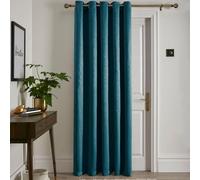 Fusion - Rideau Simple Vert forêt 168 x 214 cm - 1 Panneau - Rideau à œillets Turquoise - Rideau Thermique pour Chambre/Salon - Rideau et drapé - Rideau de Porte - Collection Strata