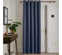 Fusion Rideau thermique à œillets - Panneau simple 168 x 214 cm - Bleu foncé - Collection Strata - Pour chambre et salon - Économie d'énergie