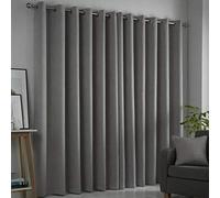 Fusion - Rideaux argentés 168 x 137 cm - 2 Panneaux - Rideaux à œillets argentés - Rideaux Thermiques pour Chambre/Salon - Rideaux et tentures Gris Clair - Rideaux de Porte - Collection Strata
