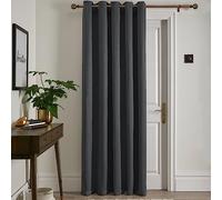 Fusion Strata Rideau thermique à œillets - Gris anthracite - 168 x 214 cm - 1 panneau - 100 % coton - Pour chambre à coucher, salon et portes