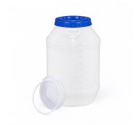 Fût de Fermentation Plastique, Bac de Stockage HDPE, Double Couvercle | Grande Ouverture Filetée pour Remplissage et Nettoyage Faciles, pour Eau Domestique, Miel et Boissons(White,25L/6.6Gal)