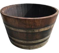 Fût en bois de chêne, capacité de 100 litres, huilé. Demi-fût en bois de chêne, capacité de 225 litres, idéal pour le jardin. Dimensions (diamètre/hauteur) : 70/38 cm. Utilisations possibles : récupér