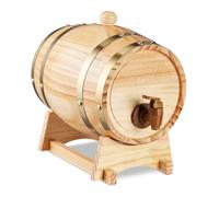 Fût en bois distributeur de boissons tonneau décoratif 2,2 L fût à boissons