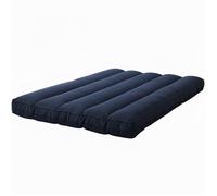 bananair - Futon 2 Places Épais & Confortable Fabriqué en France, Housse Lavable, Idéal comme Matelas de Sol ou d'Appoint - Futon Pliable, 2 Sangles de Rangement Incluses (140x190 cm, Bleu Nuit)