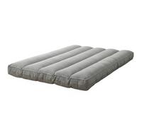 bananair - Futon 2 Places Épais & Confortable Fabriqué en France, Housse Lavable, Idéal comme Matelas de Sol ou d'Appoint - Futon Pliable, 2 Sangles de Rangement Incluses (140x190 cm, Gris Clair)