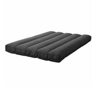 bananair - Futon 2 Places Épais & Confortable Fabriqué en France, Housse Lavable, Idéal comme Matelas de Sol ou d'Appoint - Futon Pliable, 2 Sangles de Rangement Incluses (140x190 cm, Gris Foncé)