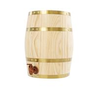 Fûts, Baril à Vin 2.6 Gallons Bois de Pin, Distributeur Vin Maison Bar Cuisine, Robinet Pratique, Élégant Vintage, 10L Capacité, Durable, Décoration Cadeau
