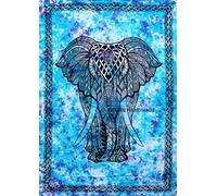 FUTURE HANDMADE Twin Size Turquoise l'éléphant Méditation Tie Dye Tapisserie Hippie Bohémien Tapisserie Accueil Décor