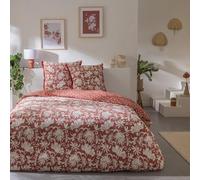 Future Home Parure de lit 3 pièces Adulte 2 Personnes Floral à Franges en Coton Set de Housse de Couette 260x240cm +2 Taies d'oreiller 63x63 cm avec Fermeture Boutons