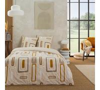 Future Home Parure de lit 3 pièces Adulte 2 Personnes géométrique en Coton Set de Housse de Couette 260x240cm +2 Taies d'oreiller 63x63 cm avec Fermeture Boutons