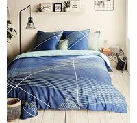 Future Home Parure de lit 3 pièces Adulte 2 Personnes Graphique réversible Set de Housse de Couette 260x240cm +2 Taies d'oreiller 63x63 cm avec Fermeture Bouteille