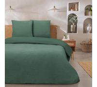 Future Home Parure de lit Double en Gaze de Coton Set de Housse de Couette 260x240cm +2 Taies d'oreiller 63x63 cm avec Fermeture Boutons