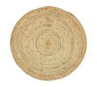 Future Home Tapis déco Surabaya Rond en Jute - Certifié Oeko-TEX Beige Naturel 120x120cm