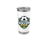 Future Soccer Star pour enfants, joueur, amoureux, fille, garçon, aspirant Gobelet isotherme en acier inoxydable double paroi