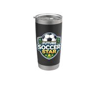 Future Soccer Star pour enfants, joueur, amoureux, fille, garçon, aspirant Gobelet isotherme en acier inoxydable double paroi