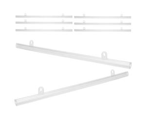 FUTUREORYY 8pcs Rail de Cadre D'affiche en Pvc Étanche Design Simple Suspendre Pratique Supermarché ou Centre Commercial
