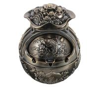 FUTUREORYY Cendrier Métal avec Couvercle Cendrier Vintage Forme de Poisson Portable pour Terrasse et Balcon