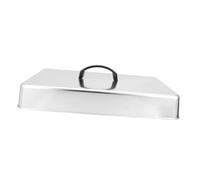 FUTUREORYY Cloche pour Plancha Rectangulaire en Acier Inoxydable, Couvercle de Dôme à Steak et Cloche à Fromage, Accessoire Barbecue Design Polyvalent et Ajustement