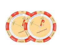 FUTUREORYY Lot de 2 Disques de Grossesse en Papier avec Design Coloré et Guide Inclus pour le Suivi Hebdomadaire des Futures Mamans