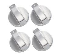FUTUREORYY Lot de 4 Boutons de Commande pour Cuisinière en Alliage de Zinc Métal, Rotation 45° 8mm, Remplacement pour Plaque de Cuisson Électrique et Gaz, Usage Quotidien Fiable, Accessoires