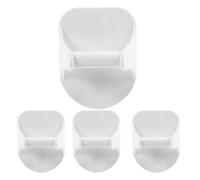 FUTUREORYY Supports muraux adhésifs pour bouteilles pulvérisateurs 4 pièces blanc ABS antirouille sans perçage rangement outils de cuisine et salle de bain