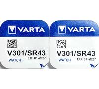 FuturPrint Lot DE 2 Piles Bouton Varta v301 sr436sw d301 Batterie pour Horloge Montres Batterie