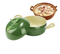 Fuuxtci Poêle à sauce avec revêtement antiadhésif pour la préparation et pocheuse avec couvercle, pour plaques à induction, cuisinières électriques, cuisinières, rôtis, cuisine, lait, soupe, mijoter