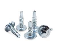 FUWQEPA 100 Pièces M4.2 Vis Zinc, Grandes Vis Autotaraudeuses À Tête Plate Plaquées, Vis Queue Perçage(M4.2x32 100pcs)
