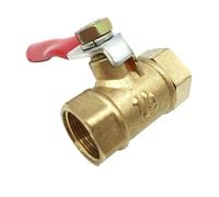 FUWQEPA Robinet À Tournant Sphérique Laiton, 1 Pièces Mini Vannes Pneumatiques À Filetage Femelle BSP, Adaptateur Coupleur Raccord Cuivre Joint Connecteur, Eau Et Air(1/2")