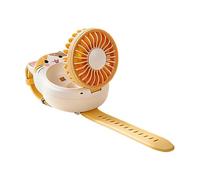 FUXINGHUAYA Mini Ventilateur à Main Tête de Chat Mignon Rechargeable Type-C, Ventilateur Portable Silencieux 3 Vitesses Support Caché pour Enfant Étudiant Chambre Étude Voyage Été Cadeau