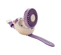 FUXINGHUAYA Mini Ventilateur à Main Tête de Chat Mignon Rechargeable Type-C, Ventilateur Portable Silencieux 3 Vitesses Support Caché pour Enfant Étudiant Chambre Étude Voyage Été Cadeau