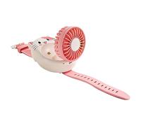 FUXINGHUAYA Mini Ventilateur à Main Tête de Chat Mignon Rechargeable Type-C, Ventilateur Portable Silencieux 3 Vitesses Support Caché pour Enfant Étudiant Chambre Étude Voyage Été Cadeau