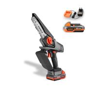 FUXTEC Akku Handastschere 20 V FX-E1HAS20 - Mini tronçonneuse - 1,44Kg, taille du guide 15cm, jusqu'à 10cm d'épaisseur de branche - vitesse de chaîne de 4,6m/s - avec batterie