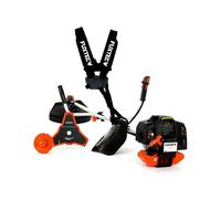 FUXTEC Débroussailleuse à essence FX-MS152 - 52ccm | Tondeuse à gazon avec 3 CV | 2 temps | 7,5Kg | 9 dents | Easy Start | Tête à double fil + lame | Débroussailleuse