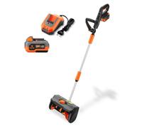 FUXTEC, déneigeuse électrique FX-E1SCH20SET | Direction de l'éjection réglable à 60° | Largeur de travail de 31 cm | Portée d'éjection de 5 mètres | Inclus : batterie et chargeur