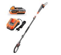 FUXTEC Élagueuse Sur Perche À Batterie 20V FX-E1HE20 Avec Batterie 2Ah et Chargeur 1A Scie à Branche Télescopique Avec Manche Télescopique Extensible - 70 à 260 cm