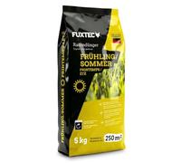 FUXTEC Engrais gazon printemps été FX-RDFS5 5 kg rendement 250m2 fertilisant pelouse organo-minéral NPK 12+3+5 azote à libération progressive magnésium et soufre granulés fins