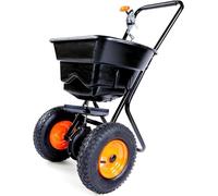 FUXTEC Epandeur FX-GS36 - 36Kg | 3,65m largeur d'épandage | pour grandes surfaces | Epandeur de sel avec roues 12x3 pouces | Epandeur de semences
