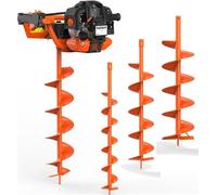 FUXTEC Foreuse de sol | in mbouts 100,150,200mm | bouton d'arrêt d'urgence | Easy-Starter | 52cc |3PS | 2 temps | 9,3kg | 1200ml | 2,2kw | FX-EB152