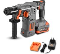 FUXTEC Marteau perforateur sans fil 20V FX-E1RH20 SET avec 1 x batterie 4Ah, 1 x chargeur 1A