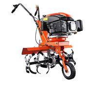 Fuxtec Motobineuse Thermique FX-AF1139 Set Motoculteur Essence Moteur 4 Temps 139cm3 2,2kW avec Extension De La Largeur De Travail De 36 à 66cm Cultivateur Profondeur Réglable Jusqu’à 30cm