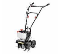 FUXTEC Motobineuse thermique FX-AF152 - Moteur 2 temps 51,6 cm³ - 23 cm de largeur - Profondeur de 70 mm - Fraises étoilées - Léger & maniable - Poignée ergonomique
