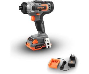 FUXTEC Perceuse-visseuse à percussion sans fil 20V FX-E1IS20 SET avec 1 x batterie 2Ah, 1 x chargeur 1A