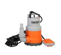 Fuxtec Pompe d’évacuation eaux usées Pompe de Bassin Submersible 250 Watt, Max. 6000 l/h, Hauteur de refoulement Max. 6 m, épaisseur éléments jusqu'à 5 mm, Interrupteur à Flotteur réglable en continu