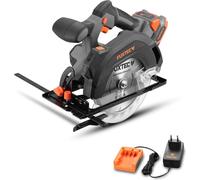FUXTEC Scie circulaire portative sans fil 20V FX-E1CS20 SET avec 1 x batterie 4Ah, 1 x chargeur 1A