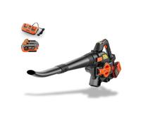 FUXTEC Souffleur de feuilles sans fil 2en1 FX-E2LBSSET - Aspirateur de feuilles 40Volt || Broyeur de feuilles | 685m³/h | Sac à feuilles inclus | Poignée ergonomique | avec batterie/chargeur