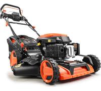 FUXTEC Tondeuse Thermique FX-RM5196eSPRO, Largeur De Coupe 51cm, Vitesse Réglable, Démarrage Électrique, Système Autotracté, Fonction Mulching, Réglage Central De Hauteur, Bac Ramassage 60L